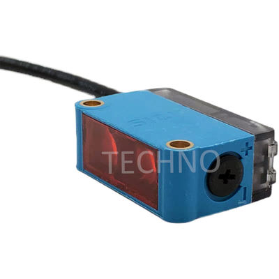 W12-2 Sensor de distancia láser enfermo de plástico IO-Link 2mW/Sr Ajuste del cable