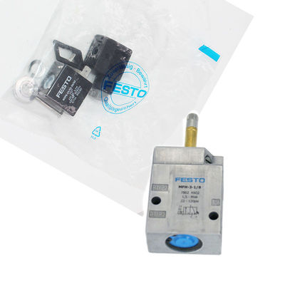 Festo MFH-3-1/8 7802 Válvula de solenoide eléctrico AC220V Reinicio mecánico del resorte