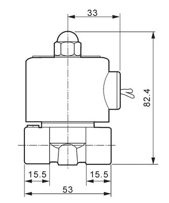 2W040-10 válvula de solenoide de operación directa de 2 vías de latón 3/8 pulgadas
