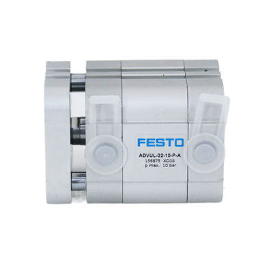 cilindro neumático de pistón de aleación de aluminio forjado con puerto de rosca masculino