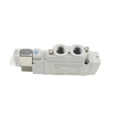 Válvula de solenoide SMC SY5320-5LZD-C6 DC12V Con un solo toque, tamaño del puerto ø6 3 posición centro cerrado