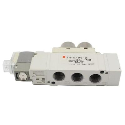 Válvula de solenoide SMC SY5320-5LZD-C6 DC24V Con un solo toque tamaño de puerto de ajuste ø6 3 posición centro cerrado
