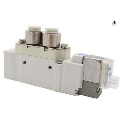 Válvula de solenoide SMC SY5320-5LZD-C6 DC24V Con un solo toque tamaño de puerto de ajuste ø6 3 posición centro cerrado