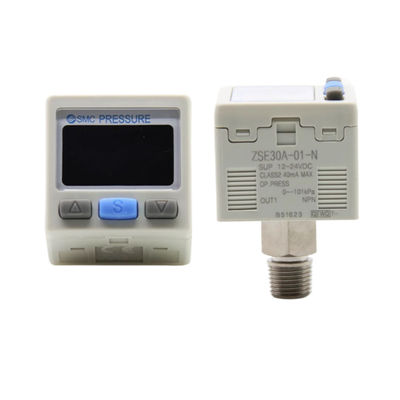 ZSE30A-01-C SMC Interruptor de presión digital Presión de vacío R1/8 pantalla de 2 colores PNP colector abierto 2 salidas