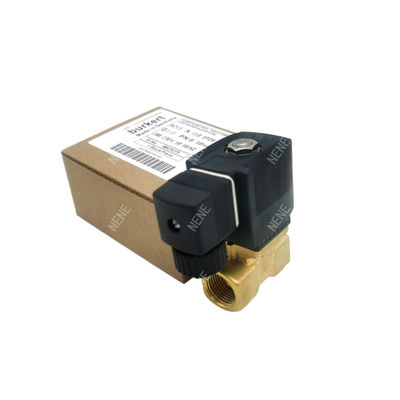 00126202 Burkert válvula solenoide G1/8 2.5 Agujero de flujo AC24V 8W 6014 D Cuerpo de válvula de latón normalmente abierto 32 * 32 0~6bar