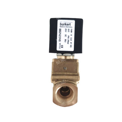 Válvula electromagnética 00126161 burkert 6014 D Acción directa Conexión de la placa inferior Normalmente abierta 2.0 Agujero de flujo DC24V 8W Cuerpo de válvula de latón 0~10bar