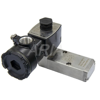 Válvula de solenoide Norgren de acero inoxidable de alta presión para control de aire industrial de trabajo pesado a 2,5-8 bar