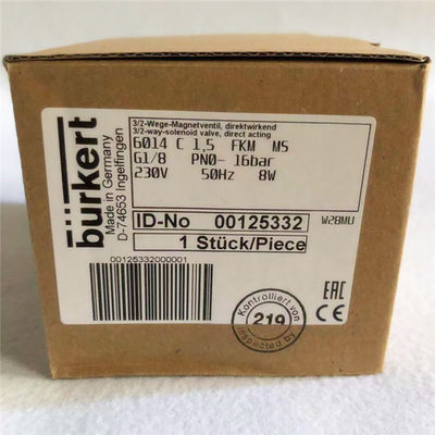 NBR sello de latón cuerpo de Burkert válvula de control de solenoide 00125332 6014