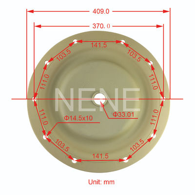 Ingersoll Rand Kit de reparación de diafragma de 3 pulgadas 96475-A 96476-T 666300-9C9-C 666300-EEB-C Santoprene PTFE