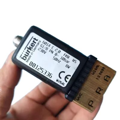 00308501 URKERT Válvula de solenoide 5404 G1/2 2/2 Normalmente cerrada 12 Agujero de flujo FKM Cuerpo de válvula de latón sellado DC24V 8W 1-50bar