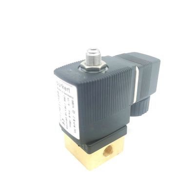 2/2 Normalmente abierto 00295651 Burkert Válvula de solenoide 20 agujeros de flujo FKM (lábido fluorado) Cuerpo de válvula de latón sellado AC220V 8W 1-25bar