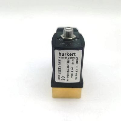 2/2 Normalmente abierto 00295651 Burkert Válvula de solenoide 20 agujeros de flujo FKM (lábido fluorado) Cuerpo de válvula de latón sellado AC220V 8W 1-25bar