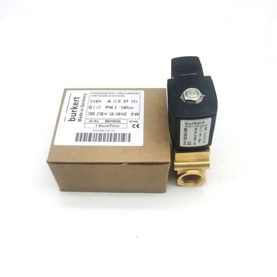 Válvula de solenoide industrial 00085337 G1 1/4 2/2 Normalmente cerrada 32 Agujero de flujo FKM (cabuco fluorado) Cuerpo de válvula de latón sellado AC24V 8W 1-25bar