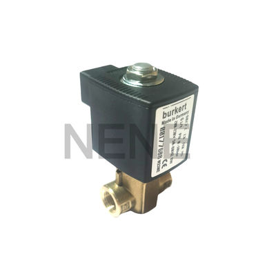 Burkert Solenoide 6013 Tipo de acción directa 00134243 2/2 Normalmente cerrado G1/8 pulgadas 2.5 Agujero de flujo FKM Sello 220VAC 8W 0~16bar