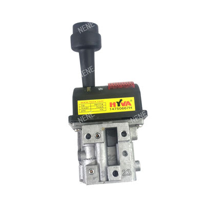14750667H HYVA JQF34-A Control de camión de descarga de dos vías Válvulas Manija de goma de forma ovalada