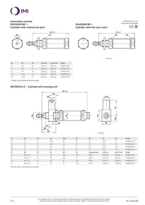 RM/8012/M/150 Serie ISO redonda cilindro neumático de pistón NORGREN Aire comprimido Diseño duradero