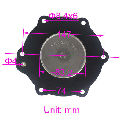 C113686 NBR VITON Kit de mantenimiento del diafragma para SCG353A051 ASCO 2 1/2′′ colector de polvo Solenoide de pulso de válvula de chorro Kit de reparación de membrana