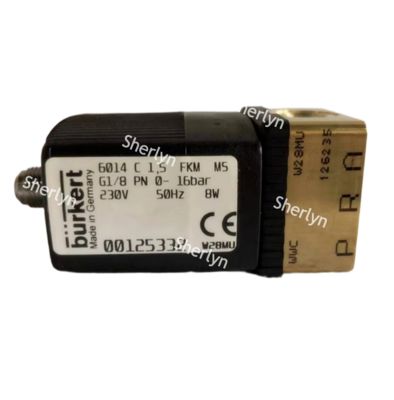 Burkert Electromagnetic Valve 00125332 G1/8 AC220V 6014 C Normally Closed 0~16bar 3/2 Way Brass Body