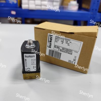 Burkert 00125334 Válvula solenoide de dos posiciones y tres vías, serie 6014 C, normalmente cerrada, G1/8, cuerpo de válvula de latón