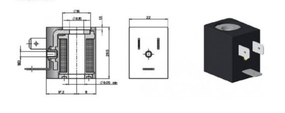 Bobina AMISCO EVI 7-9 DC24V 3W