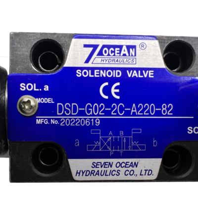 Válvula solenoide neumática 7ocean DSD-G02-2C-A220-82, Válvula solenoide hidráulica