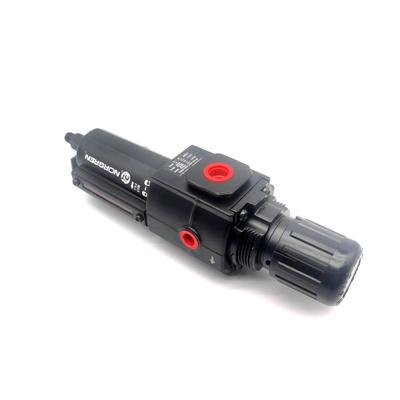 B74G-4AK-QP2-RMG Regulador de filtros neumáticos de aire comprimido Lubricador Norgren Excelon Filtro/regulador 1/2 PTF 0.3-10 Bar 40μm Desagüe manual con medidor