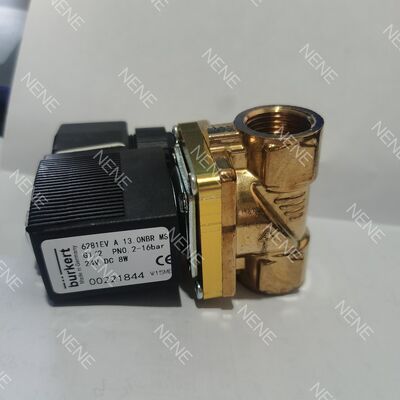 Burkert Solenoid Valve 00221862 6281 Type G1 1/2 2/2 Normally Closed 40.0 Flow Hole NBR Sealed Brass Valve Body DC24V 8W 0.2-16bar -10~+80 ℃