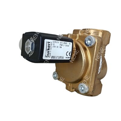 Cuerpo de latón Burkert válvula de solenoide 6281 BURKERT 00322507 6281 G1/4 2/2 Normalmente cerrado con control manual 10.0 Agujero de flujo NBR Sello AC220V 8W