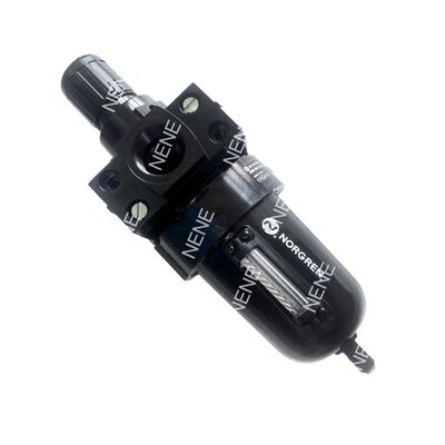 Regulador de filtro Norgren Modelo B68G-8GK-MR3-RLN Puerto G1 40µm 04-8 Bar Manual Sin manómetro Aire comprimido Neumático Lubricador de aire