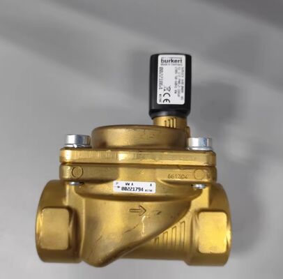 00221864 00221863 00221862 BURKERT 6281 tipo G1 1/2 2/2 normalmente cerrado 40.0 orificio de flujo NBR sellado cuerpo de válvula de latón