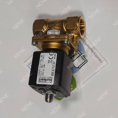 Válvula solenoide de latón para alta temperatura BURKERT Tipo 6281 00322517 G1/2 2/2 NC 15.0 Orificio Junta FKM DC24V 8W 0.2-16bar 0 a +120°C