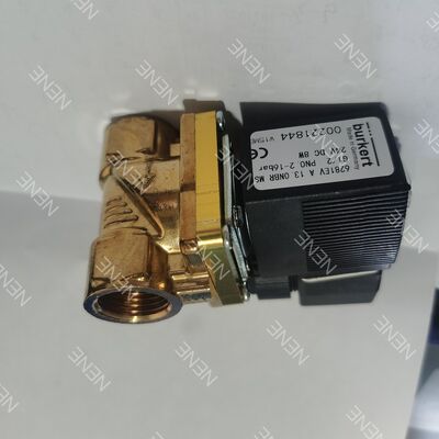 FKM Sello de válvula solenoide BURKERT Tipo 6281 00221869 G3/8 Puerto 2/2 Cuerpo de latón normalmente cerrado 13.0 Orifício AC24V 8W 0.2-16bar 0 a +120°C