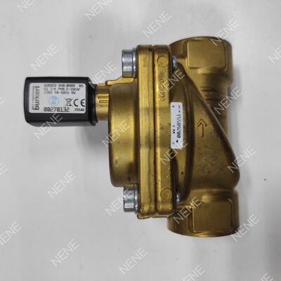 Válvula solenoide con junta FKM para altas temperaturas, tipo BURKERT 6281 00221875 G3/4 2/2 Normalmente cerrada, cuerpo de latón, orificio 13.0, AC24V 8W 0.2-16bar 0 a +120°C