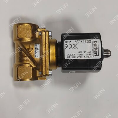 Gran válvula de solenoide de orificio 20.0 BURKERT Tipo 6281 00221877 G3/4 2/2 Normalmente cerrado Cuerpo de latón FKM Sello DC24V 8W 0.2-16bar 0 a +120 °C