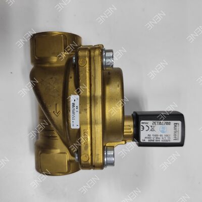 Válvula solenoide con junta FKM para altas temperaturas AC24V tipo BURKERT 6281 00221878 G3/4 2/2 NC cuerpo de latón 20.0 Orificio 8W 0.2-16bar 0~+120°C