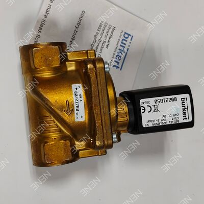Válvula de solenoide de gran orificio de alta temperatura BURKERT Tipo 6281 00221879 G3/4 2/2 NC Cuerpo de latón FKM Sello 20.0 Orificio de flujo AC220V 8W 0.2-16bar 0 a +120°C