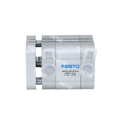 156845 Festo ADVUL-12-10-P-A Cilindro neumático compacto de doble efecto con amortiguación, 12 mm de diámetro, 10 mm de carrera