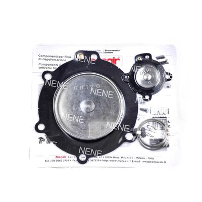 Kit de reparación de diafragma FKM/Viton DB120 DB16 3'' para válvulas de chorro de pulso Mecair de 2.5 pulgadas VNP220 VEM220 VNP420 VEM420 VNP424 VEM424 VNP620 VEM620 VNP720 VEM720