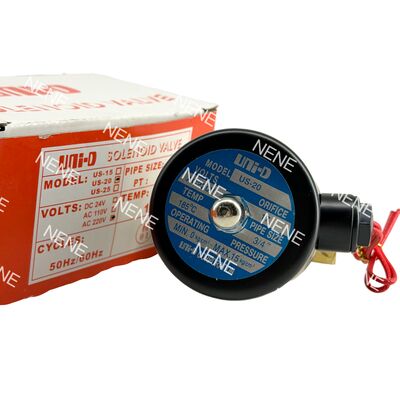 Válvula solenoide neumática de latón con pistón UNID 20 de 3/4" -5°C ~ 185°C Válvula de agua
