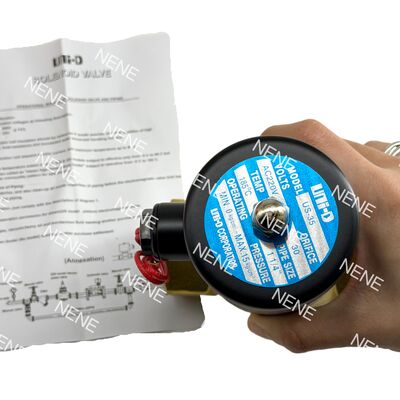 US-40 Pistón de latón con válvula de solenoide normalmente cerrada UNID 1 1/2 "ORIFICE 30 mm -5 °C ~ 185 °C