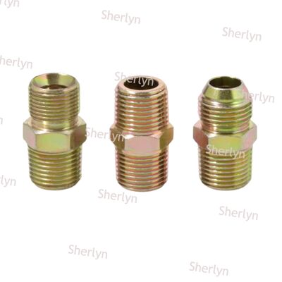 2 puntos para la boca plana de la unión de alambre de acero galvanizado de carbono tubo de aceite de hilo externo con diámetro variable de alambre emparejado A-tipo de unión de tubería británica