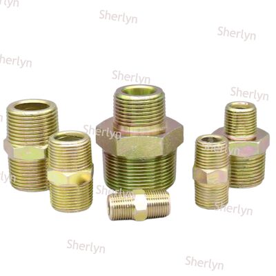 2 puntos para la boca plana de la unión de alambre de acero galvanizado de carbono tubo de aceite de hilo externo con diámetro variable de alambre emparejado A-tipo de unión de tubería británica