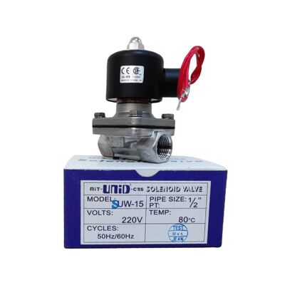 UNID válvula de solenoide SUW-15 de acero inoxidable 316 válvula de solenoide de vapor válvula de vapor válvula de agua