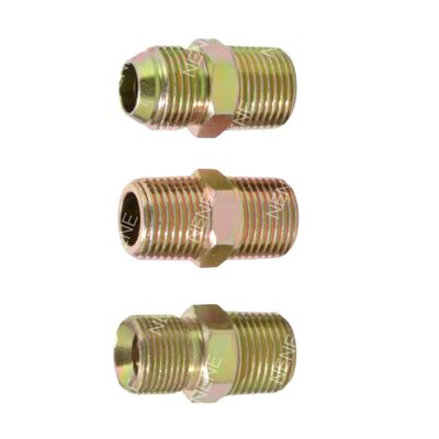 Conjunto de unión de boca plana de 1/8" a 3/8" Reducción de conexión de tubería con diferentes tamaños en ambos extremos