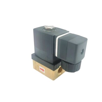 Válvula solenoide industrial Burkert 00125301, puerto G1/4 pulgada, orificio de flujo de 3.0, carcasa de latón sellada con FKM, potencia de 24V CC 8W, aplicación de baja presión de 0~6 bar
