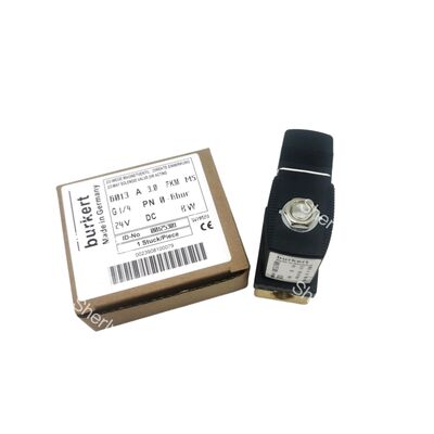 Válvula de solenoide de fluido de la serie 6013 00125302, normalmente cerrada 2/2 vía, conexión de hilo G1/4, sello FKM y cuerpo de latón, potencia de 24 VAC, máximo 10 bares