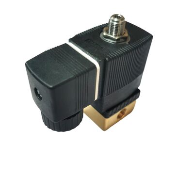 Válvula solenoide de acción directa NC 2/2 00125304, Puerto G1/4 pulgada, Orificio de flujo 3.0, Válvula de latón sellada con FKM, Potencia industrial 220V AC, Presión de trabajo 10 bar
