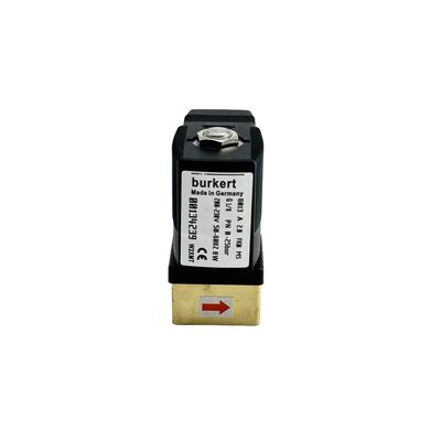 220VAC 8W 0-16bar Válvula de solenoide Burkert 00134248, 6013 Acción directa 2/2 Normalmente cerrado, G1/8 hilo, orificio de 2,5 mm, cuerpo de latón Sello FKM