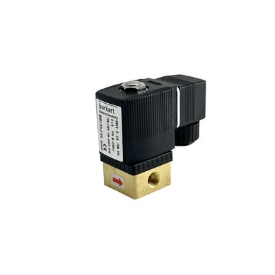 220VAC 8W 0-16bar Válvula de solenoide Burkert 00134248, 6013 Acción directa 2/2 Normalmente cerrado, G1/8 hilo, orificio de 2,5 mm, cuerpo de latón Sello FKM