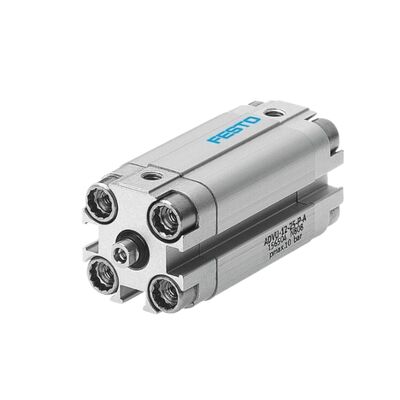 Maquinaria de embalaje Uso Festo ADVU-16-5-A-P-A 156593 hilo externo cilindro compacto de 16 mm perforación de 5 mm trazo de doble acción M5 puerto de pistón magnético ISO 6432